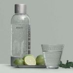 Dzirkstošā ūdens pudele MYSODA 1L, 2gab. Pelēks 